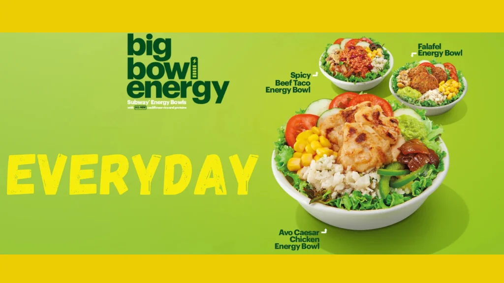 subway energy bowls promotional banner