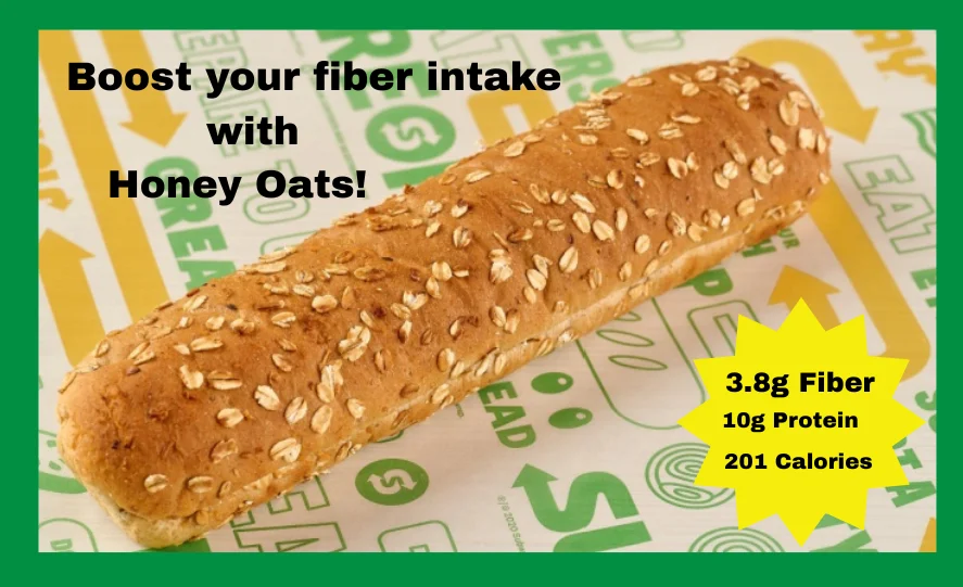 subway honey oats rich in fiber